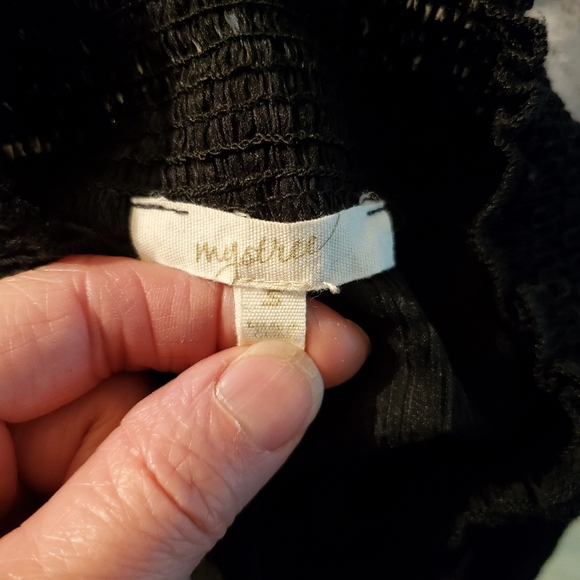 Mystree Long Black Sheer Front Top - Picture 8 of 8